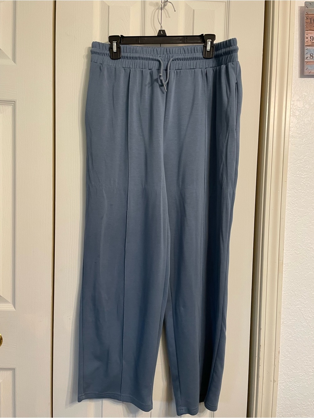 Women's Drawstring Joggers in Dusty Blue